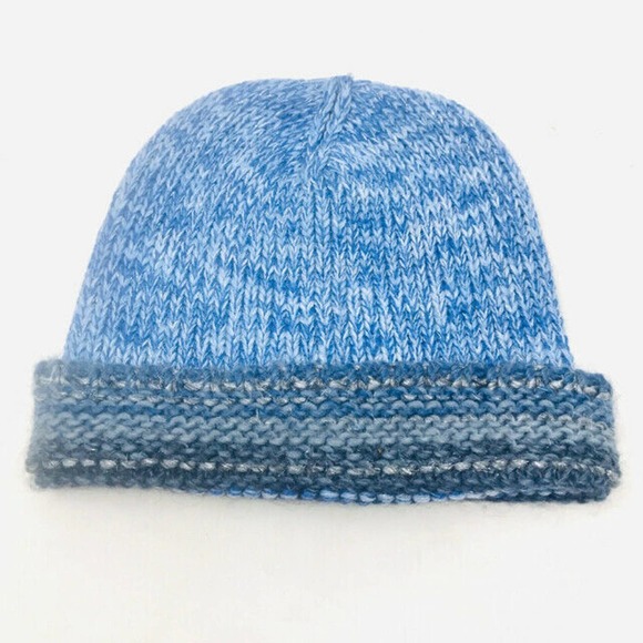 Missoni Blue Metallic Wool Knit Hat Winter Cap